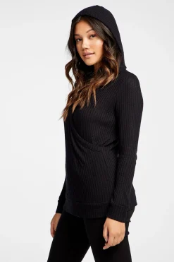 Hot Chaser Brand Vintage Thermal Hooded Surplice Pullover