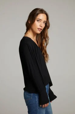 Shop Chaser Brand Warren Licorice Blouse