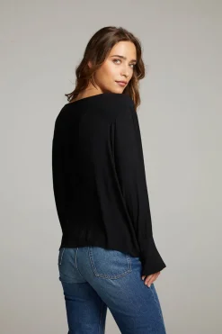 Shop Chaser Brand Warren Licorice Blouse