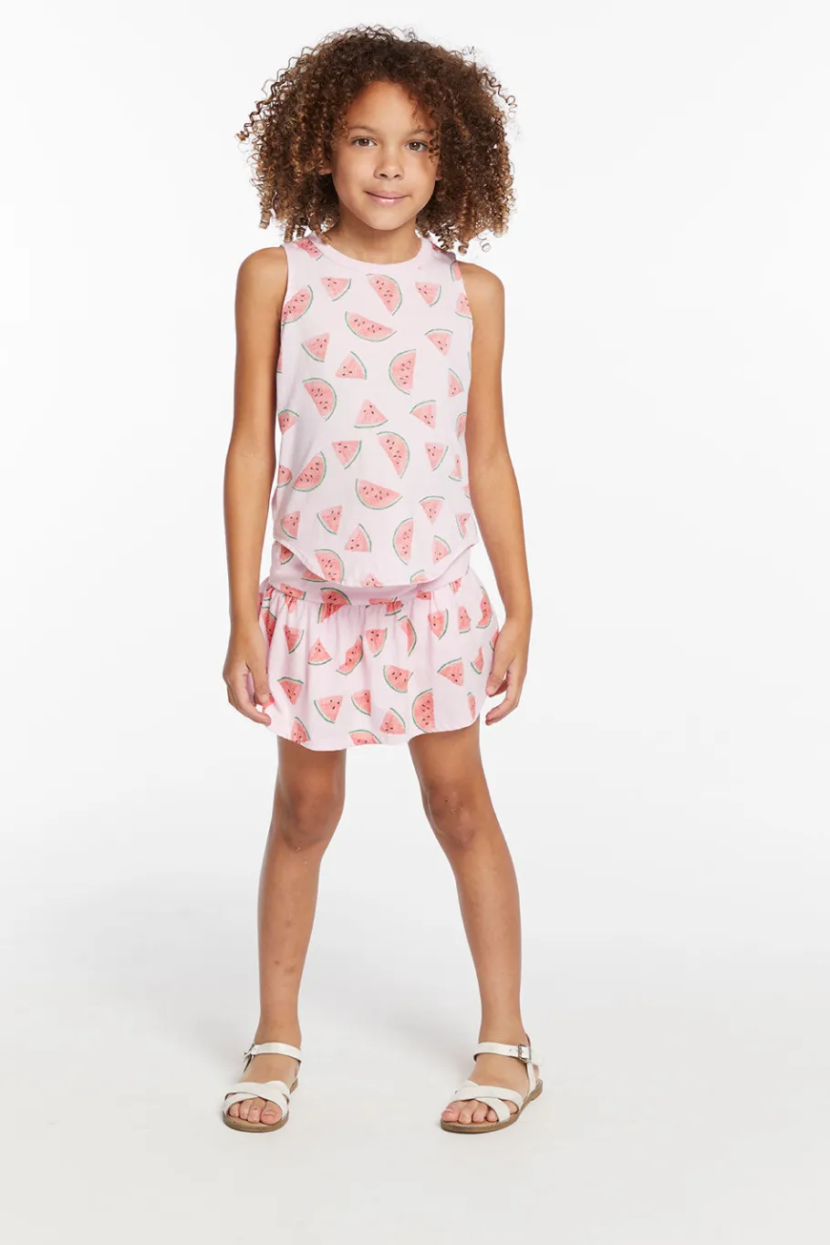 Discount Chaser Brand Watermelon Heaven Girls Vintage Jersey Shirttail Muscle