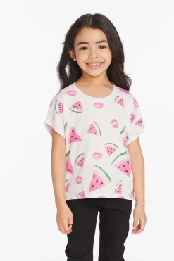 Hot Chaser Brand Watermelon Lips Girls Tee