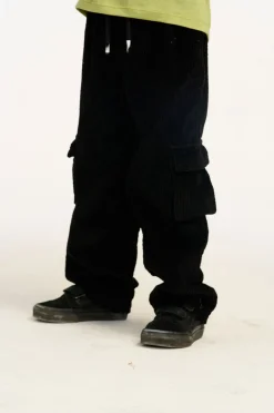 Sale Chaser Brand Wes Raven Black Corduroy Cargo Pants