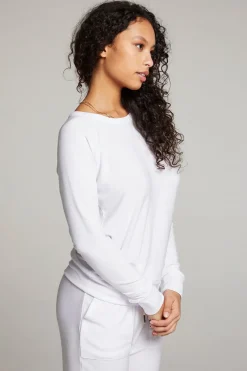 Clearance Chaser Brand White Long Sleeve Raglan Pullover