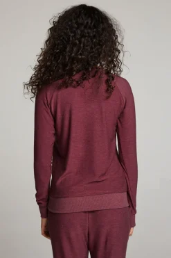 Store Chaser Brand Wine Red Long Sleeve Raglan Pullover