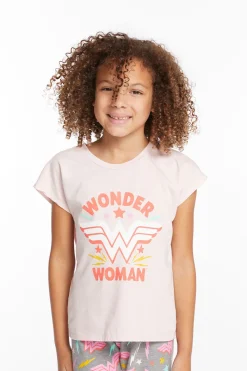 Store Chaser Brand Wonder Woman Retro Logo Girls Tee