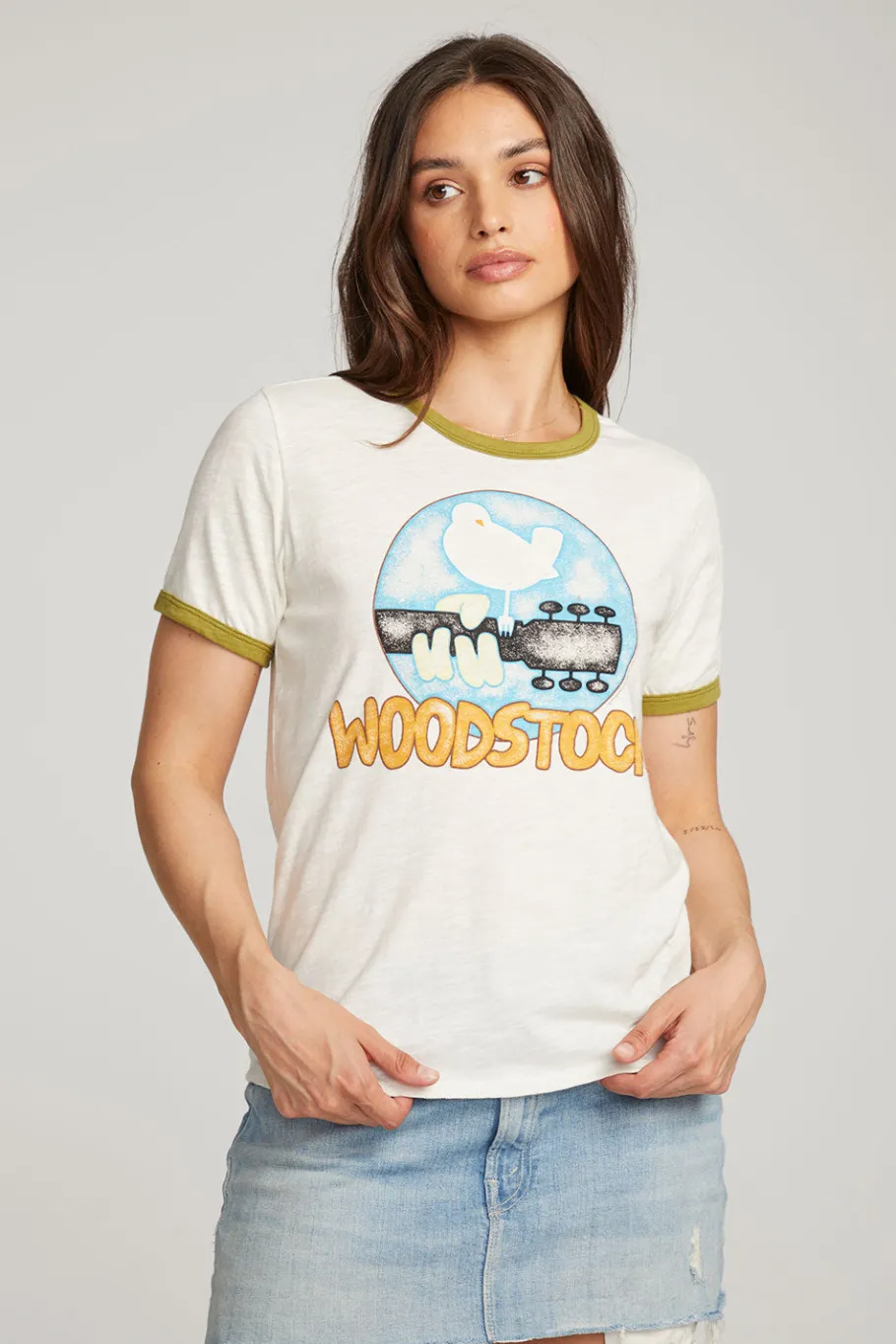Best Chaser Brand Woodstock Bird On Guitar Tee
