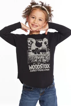 Store Chaser Brand Woodstock Peace Love Music Girls Long Sleeve