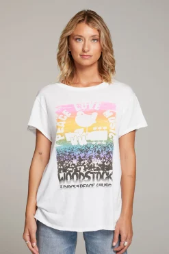 Best Sale Chaser Brand Woodstock Peace Love Music Tee