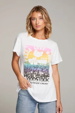 Best Sale Chaser Brand Woodstock Peace Love Music Tee