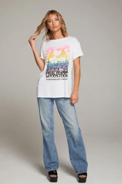 Best Sale Chaser Brand Woodstock Peace Love Music Tee
