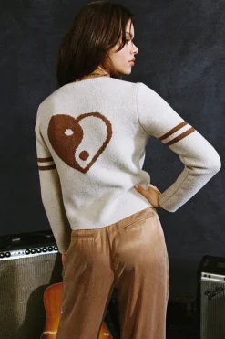 Shop Chaser Brand Yin Yang Heart Cardigan