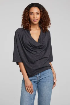 Cheap Chaser Brand Yoko Shadow Black Tee