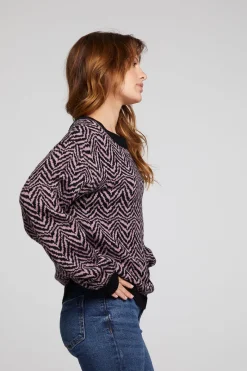 Flash Sale Chaser Brand Zebra Pullover Melrose Sweater