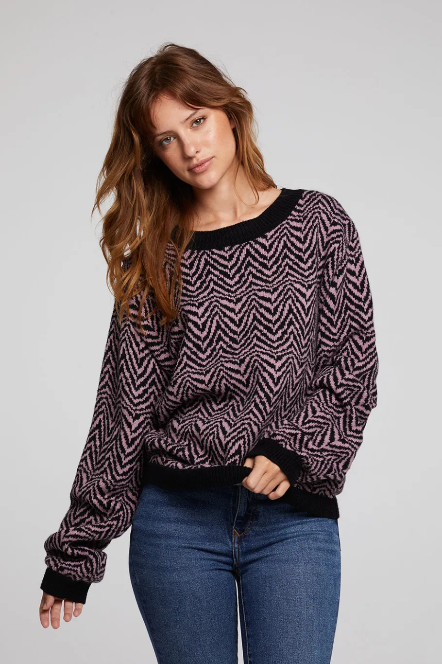 Flash Sale Chaser Brand Zebra Pullover Melrose Sweater