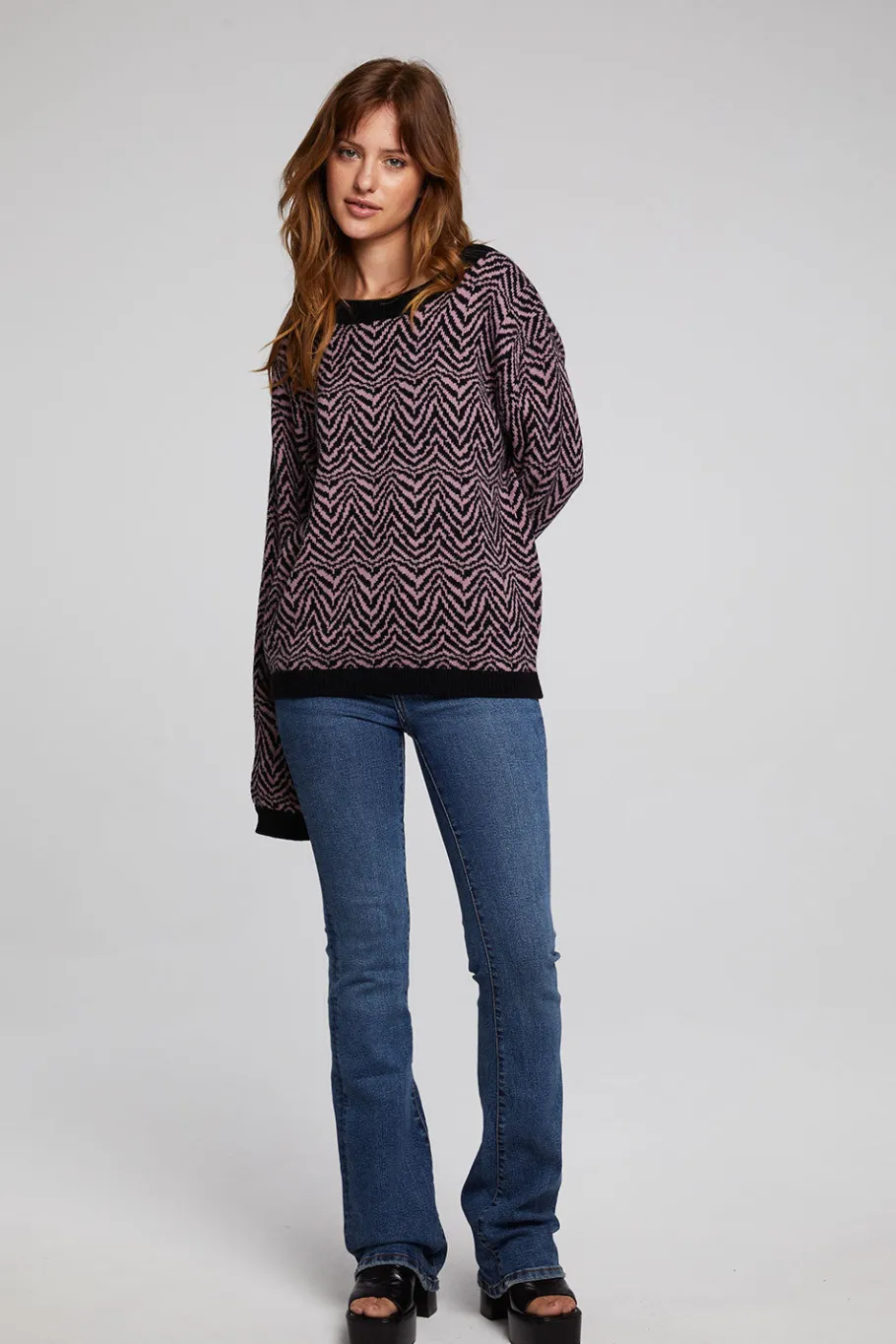 Flash Sale Chaser Brand Zebra Pullover Melrose Sweater