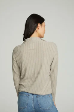 Best Sale Chaser Brand Zip Up Mock Neck Long Sleeve Pullover