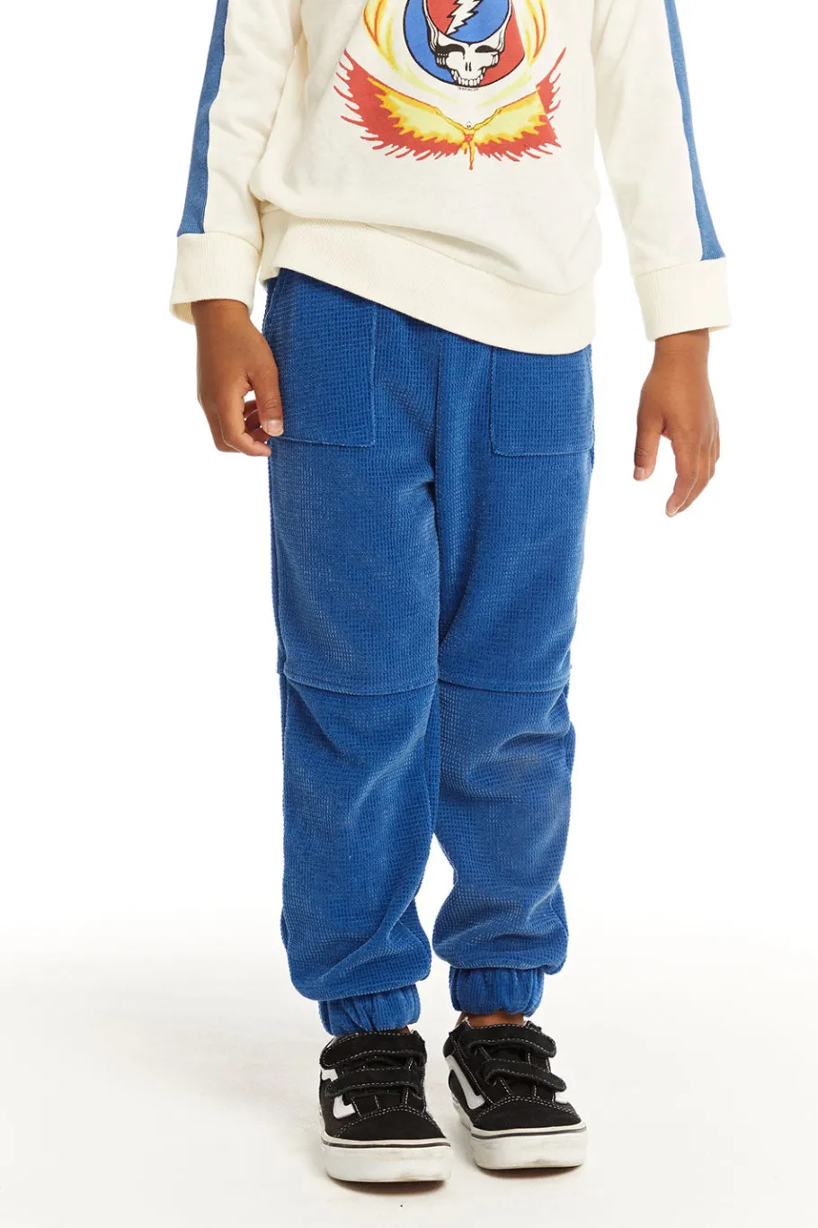 Cheap Chaser Brand Zipper Leg Peacock Blue Jogger