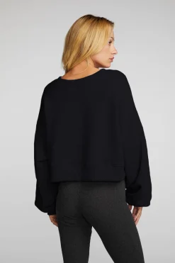Hot Chaser Brand Zuma Cotton Terry Cropped Crewneck Pullover