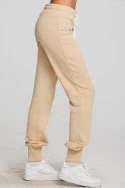 Cheap Chaser Brand Zuma Cotton Terry Joggers With Rib And Shoestring Tie