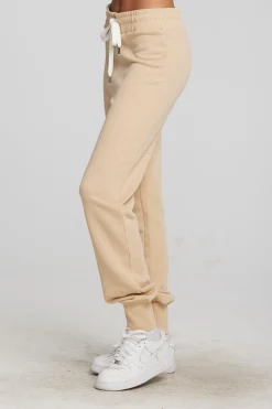 Cheap Chaser Brand Zuma Cotton Terry Joggers With Rib And Shoestring Tie