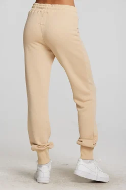 Cheap Chaser Brand Zuma Cotton Terry Joggers With Rib And Shoestring Tie