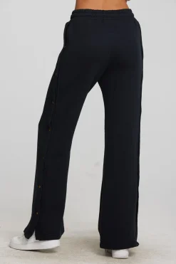 Discount Chaser Brand Zuma Cotton Terry Wide Leg Joggers With Button Side Seam